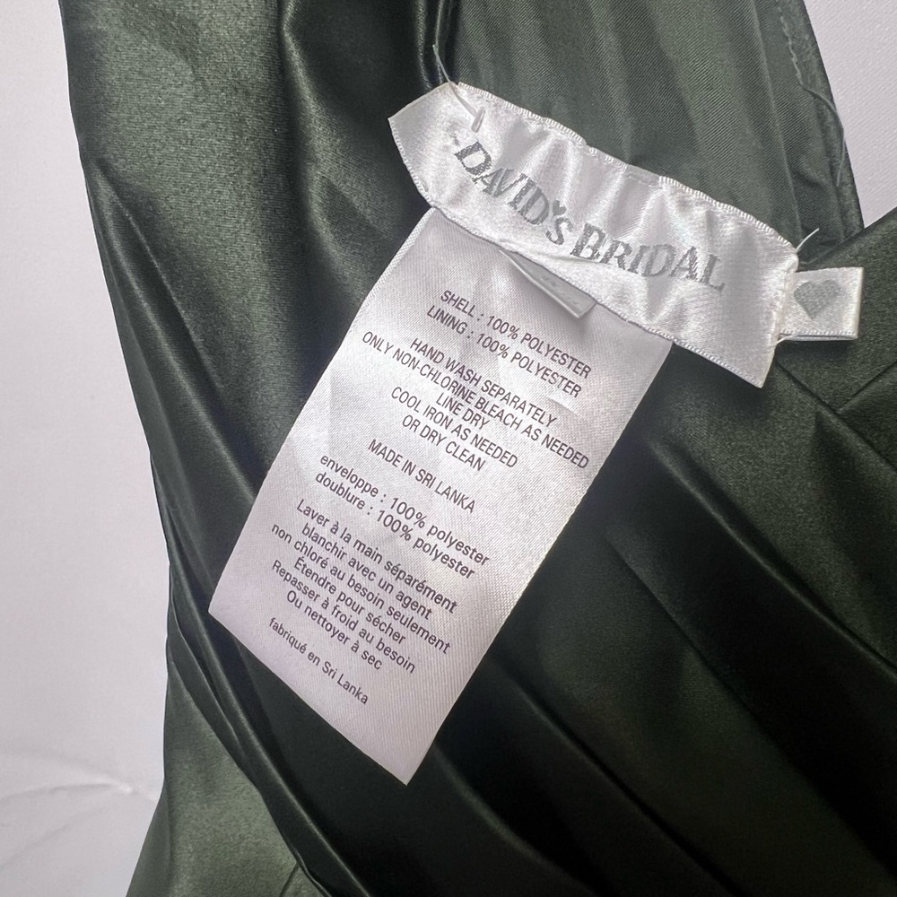 Dark Green Formal Dress Gown David's bridal size 2 - Picture 6 of 6